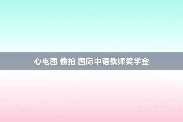 心电图 偷拍 国际中语教师奖学金